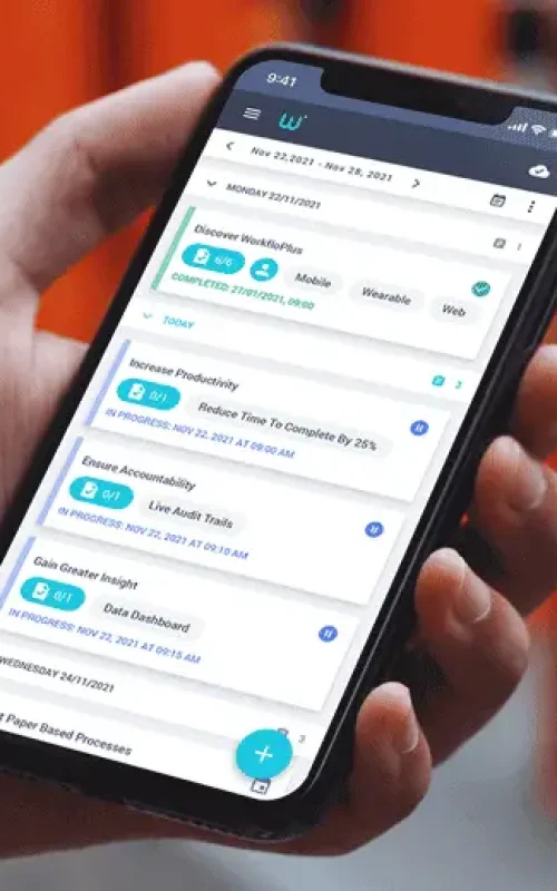 WorkfloPlus on a Mobile Device